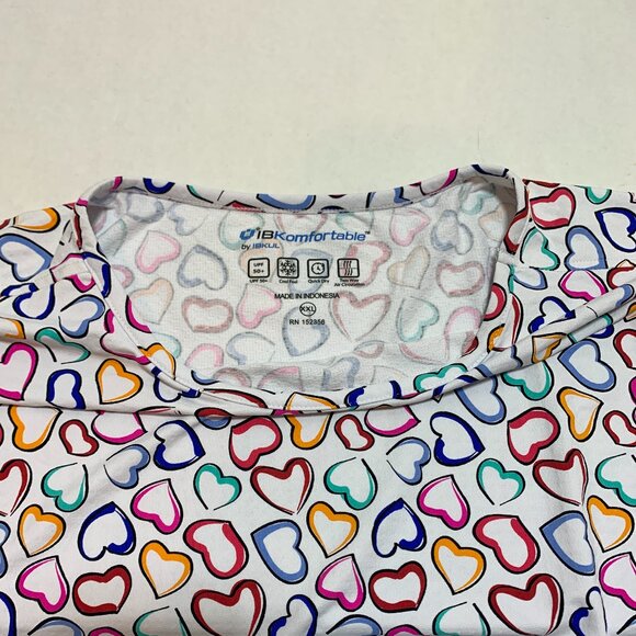 IBKomfortable by IBKUL 2 Piece Pajama Short Set Women Size 2XL NWT Hearts Lounge - Picture 7 of 11
